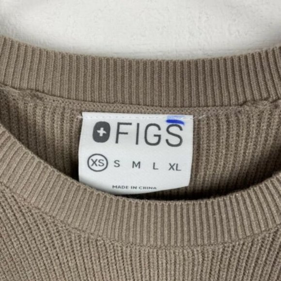 Figs | Sweaters | Figs Sweater Scrub Loungewear Latte Beige Knit | Poshmark